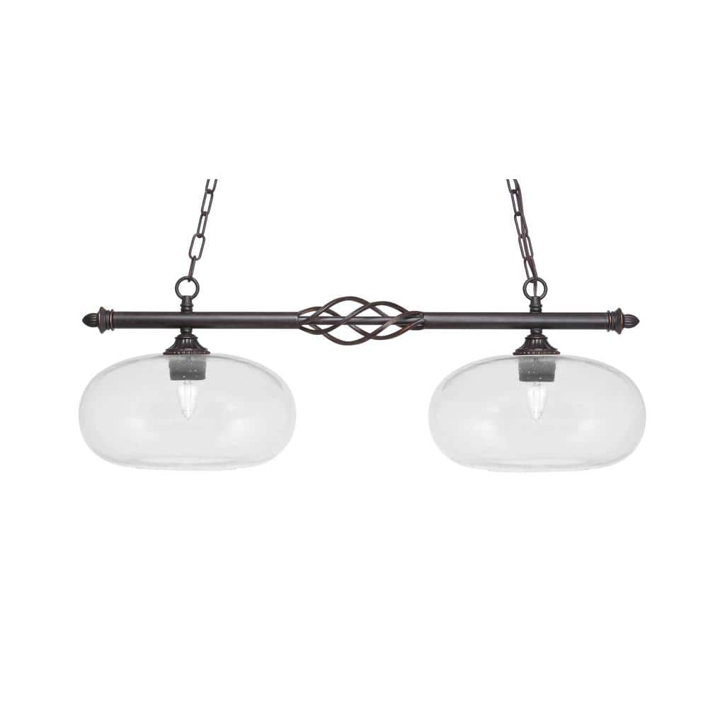 Bridgewater 2 Light Dark Granite Linear Chandelier, Any room with 13 Cle
