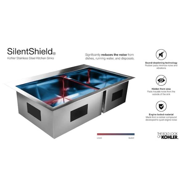 KOHLER Undertone Stainless Steel 43 in. Single Bowl Undermount Kitchen Sink
