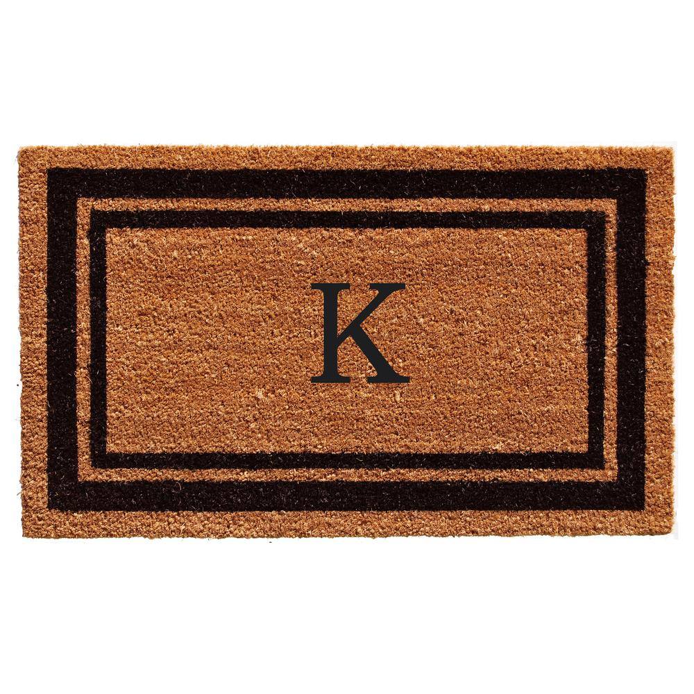 "Black Border 36"" x 72"" Monogram Doormat (Letter K)" price history on PriceWatchPro