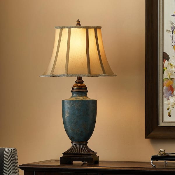 teal green table lamps