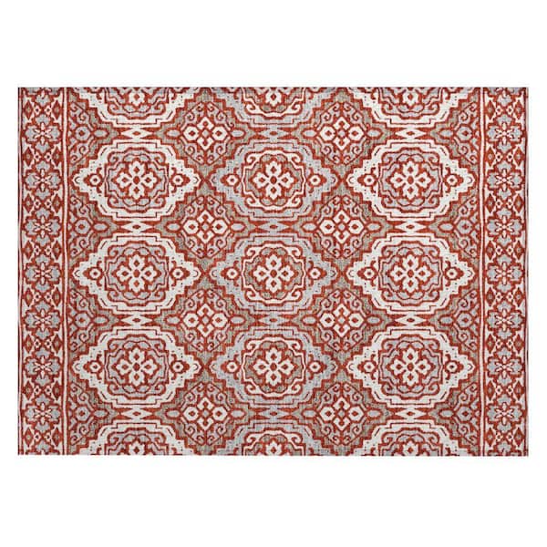 Chantille Machine Washable Indoor/Outdoor Abstract ACN2669 Red 2 ft. x 3 ft. Accent Rug