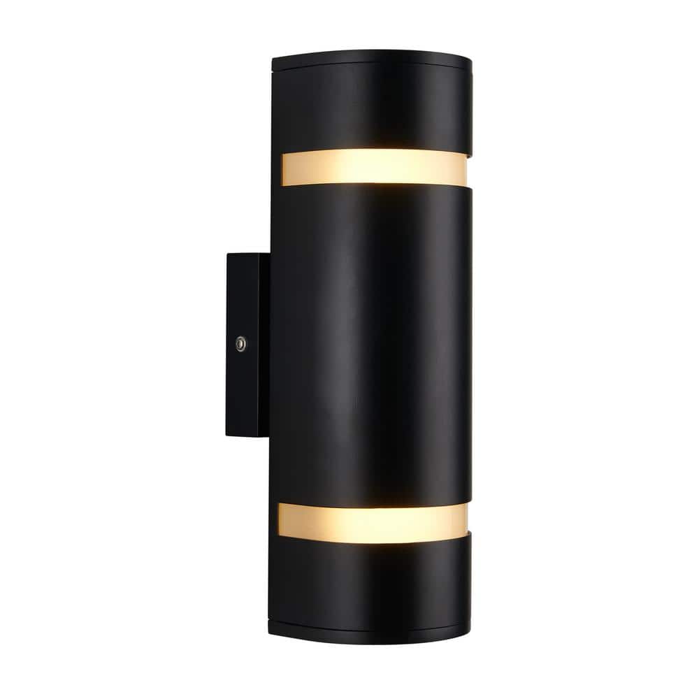 Artika 3-Way Stream Black Modern Cylinder Indoor/Outdoor Hardwired