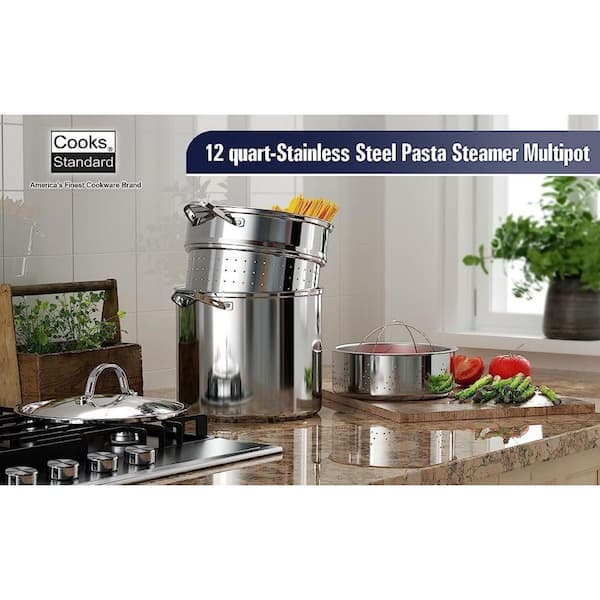 Cooks Standard 12 Quart Classic Stainless Steel Stockpot with Lid