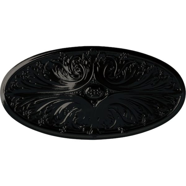 Ekena Millwork 24-3/4 in. W x 12-1/2 in. H x 1-3/4 in. Madrid Urethane Ceiling, Black Pearl