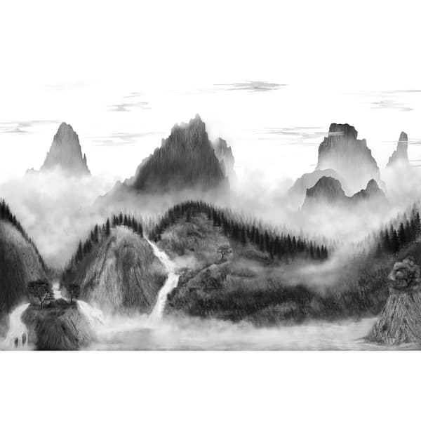 RoomMates 15 ft. x 10 ft. Majestic Mountains Peel and Stick Mural