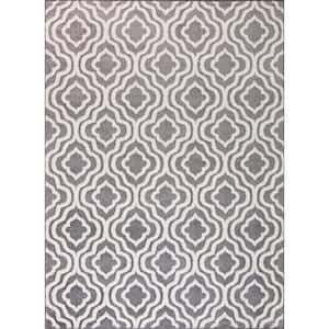 Charlotte Collection Crystal Gray 5 ft. x 7 ft. Area Rug