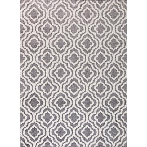 Charlotte Collection Crystal Gray 7 ft. x 9 ft. Area Rug