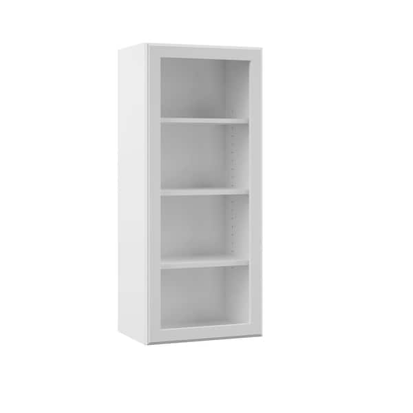 Hampton Bay Designer Series Elgin Assembled 30x30x12 in. Wall Open Shelf Kitchen Cabinet in White