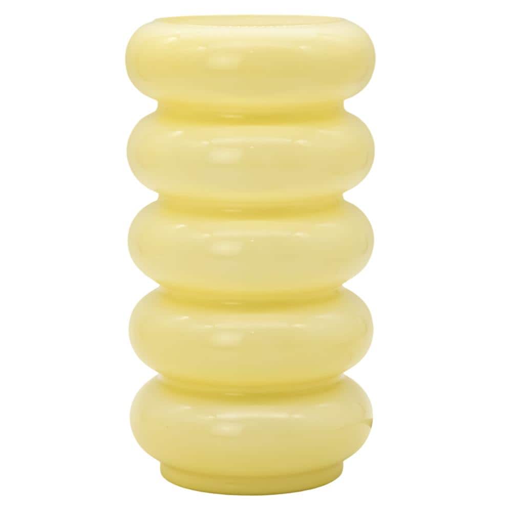10.4 in. Opal Yellow Ribbed Glass Table Lamp with Dimmer Switch for Bedroom, Living Room and Office price history on PriceWatchPro