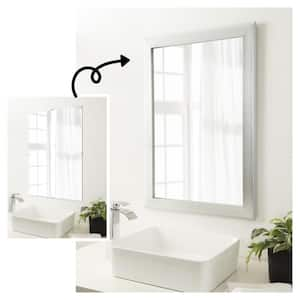 Mirror Makeover VistBrushed Nickel 43.25 in. W x 37.25 in. H Bathroom Mirror Frame Border Kit-Fits a 42x36 mirror