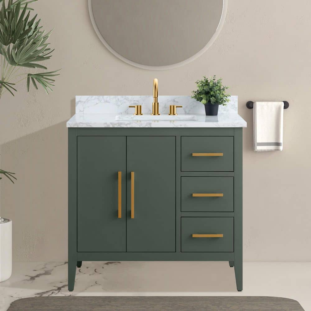 Vanity Art 36 in. W x 22 in. D x 34 in. H Single Sink