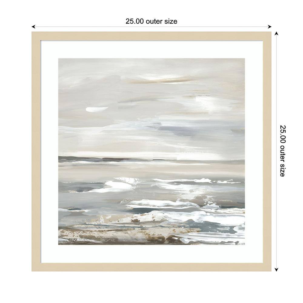 Textured Grain IV Abstract Expressionism Framed Wall Art in Svelte Natural