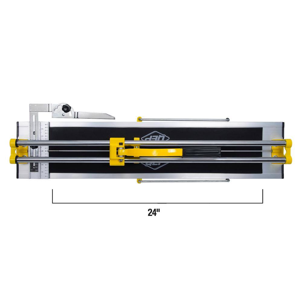 24-Inch Yellow Steel Manual Tile Cutter with Tungsten Carbide Wheel