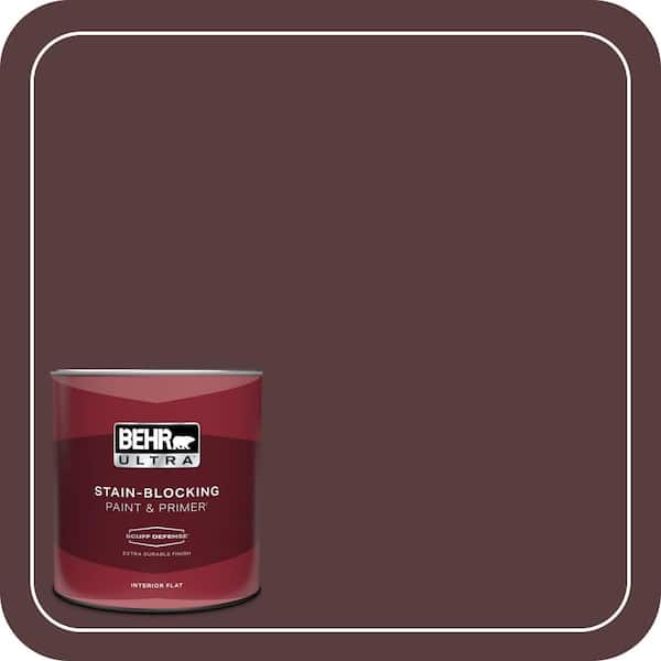 BEHR ULTRA 1 qt. #PPU1-02 Divine Wine Extra Durable Flat Interior Paint & Primer