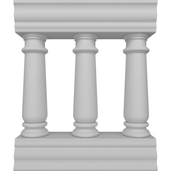 Ekena Millwork Fiberthane Wellington Balustrade 24 in. L x 32 in. H Fiberglass Railing Kit