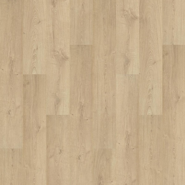 Sebastian Sand Oak 10 mm T x 7.4 in. x 47.2 in. Waterproof Hybrid Resilient Flooring (27 sq. ft./Case)