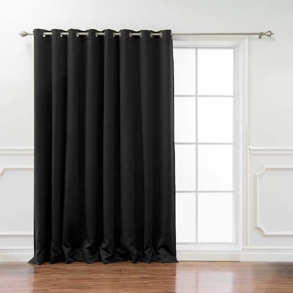 Best Home Fashion Black Grommet Blackout Curtain - 100 in. W x 108 in. L