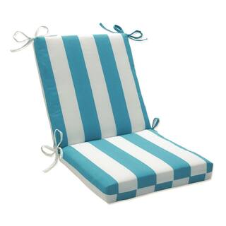 Pillow Perfect Cuscino Per Dondolo Da Esterno 45,7x114,3cm - Strisce Blu/Marrone Chiaro - Resistente All'Acqua E Allo Sbiadimento Con Lacci