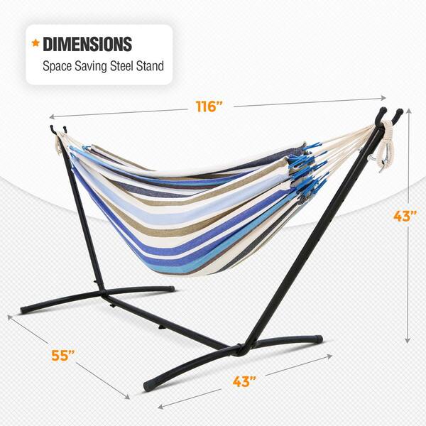 EAGLE PEAK 9 ft. Double Hammock with 