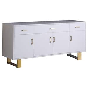 Tyrion 73 in. L White Sideboard