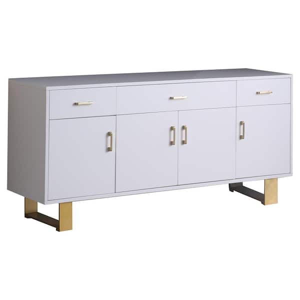Best Master Furniture Tyrion 73 in. L White Sideboard