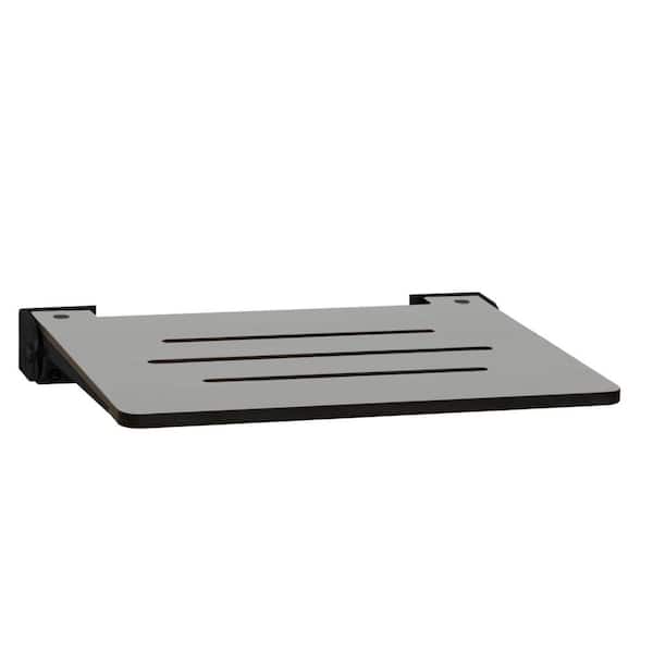 SEACHROME SlimLine Folding Wall Mount Shower Bench Seat in Gray Seat