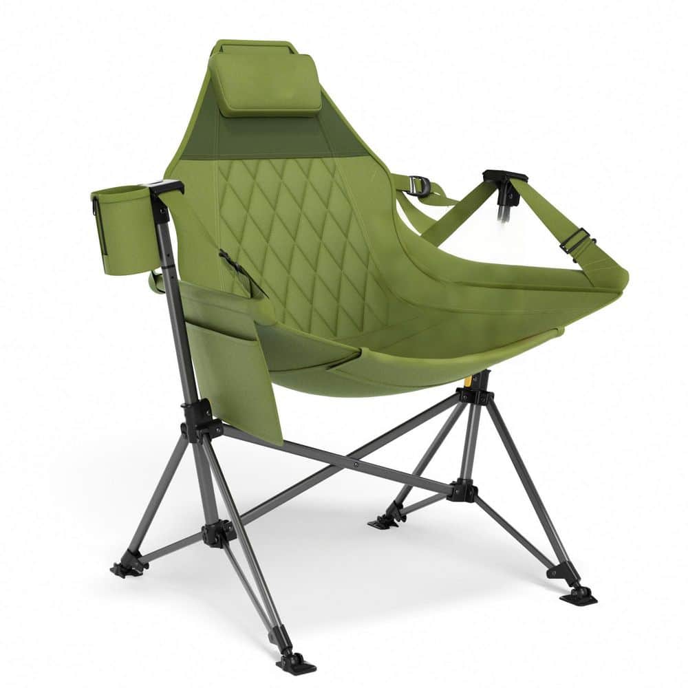 2.58 ft. Green Portable Folding Hammock Camping Chair with Adjustable Back and Height for Outdoor Lawn, Backyard, Patio price history on PriceWatchPro