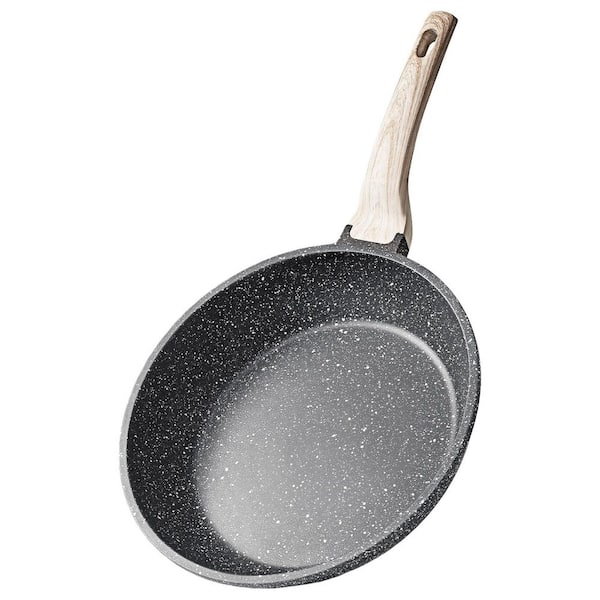 Black Classic Granite 8 in. Nonstick Frying Pan Skillet Egg Pan Stone Cookware Chef's Pan Induction Compatible PFOA Free