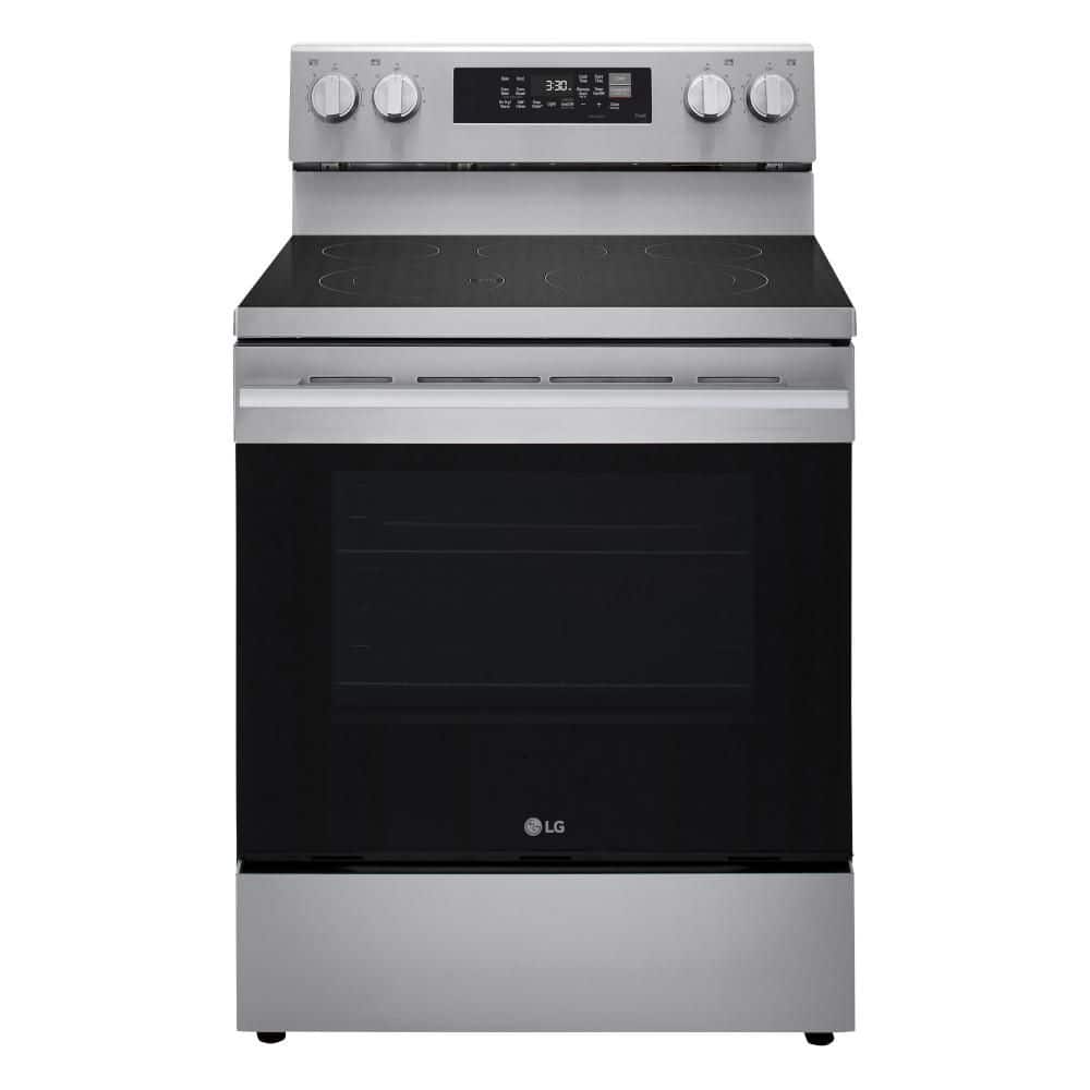LG 30 in. 6.3 cu. ft. Smart Wi-Fi Enabled Fan Convection Electric Range Oven with AirFry and EasyClean in Stainless Steel