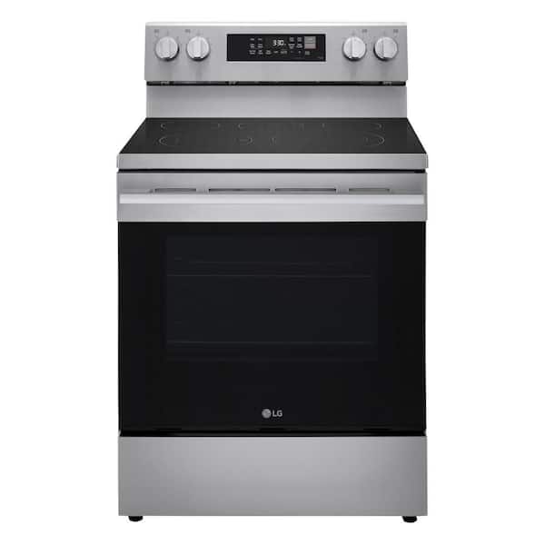 LG 30 in. 6.3 cu. ft. Smart Wi-Fi Enabled Fan Convection Electric Range Oven with AirFry and EasyClean in Stainless Steel