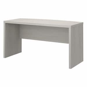 Echo 60 in. Bow Front Gray Sand Desk