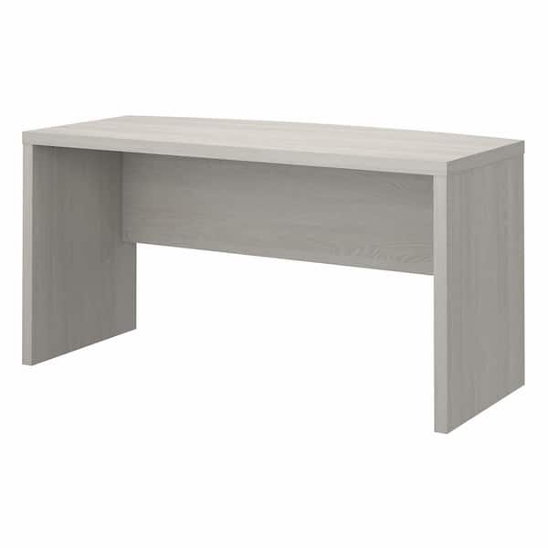 Bush Furniture Echo 60 in. Bow Front Gray Sand Desk