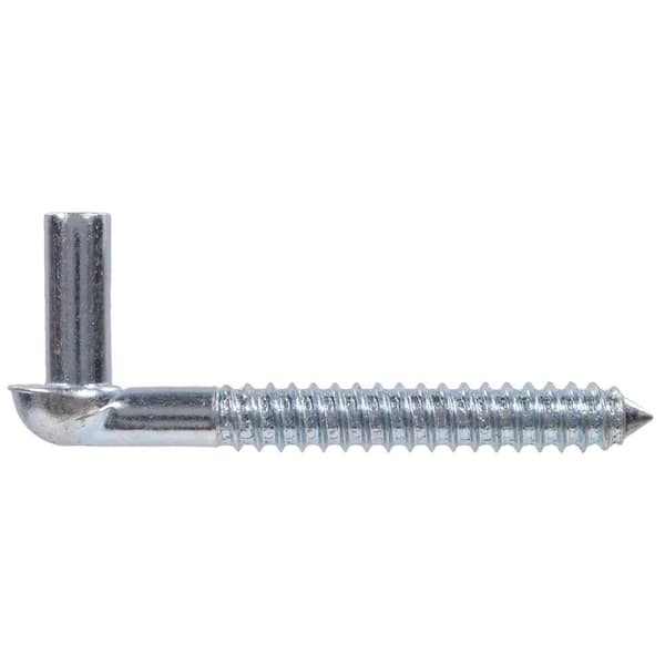 Hardware Essentials 5/8 x 5 in. Gate Screw Hook in Zinc-Plated (5-Pack)  851910.0 - The Home Depot