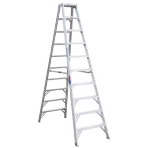 10 ft. Aluminum Twin Step Ladder with 300 lb. Load Capacity Type IA Duty Rating