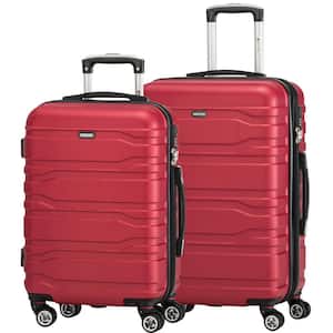 San Marino Collection Burgundy ABS Lightweight Spinner 2-Piece Luggage Set (20 in. + 24 in.)