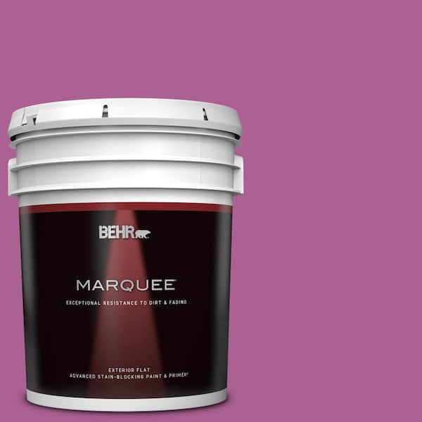 BEHR MARQUEE 5 gal. #680B-6 Exotic Bloom Flat Exterior Paint & Primer