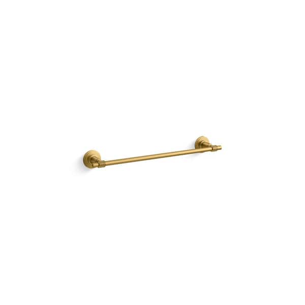 KOHLER Torrington 18 in. Wall Mounted Single Towel Bar in Vibrant Brushed Moderne Brass