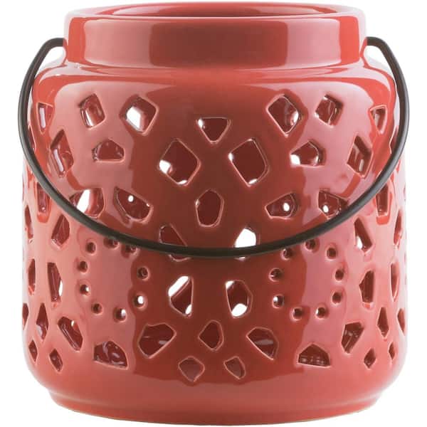 Artistic Weavers Kimba 6.5 in. Terracotta Ceramic Lantern