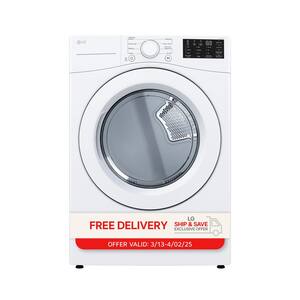 7.4 cu. ft. Vented Stackable Electric Dryer in White with Sensor Dry Technology