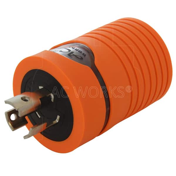 AC WORKS Locking Adapter NEMA L5-15P 15 Amp Locking Plug to