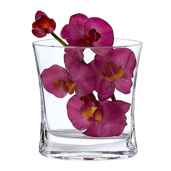 Badash Crystal Riviera 6.5 in. European Mouth Blown Medium Pocket Vase