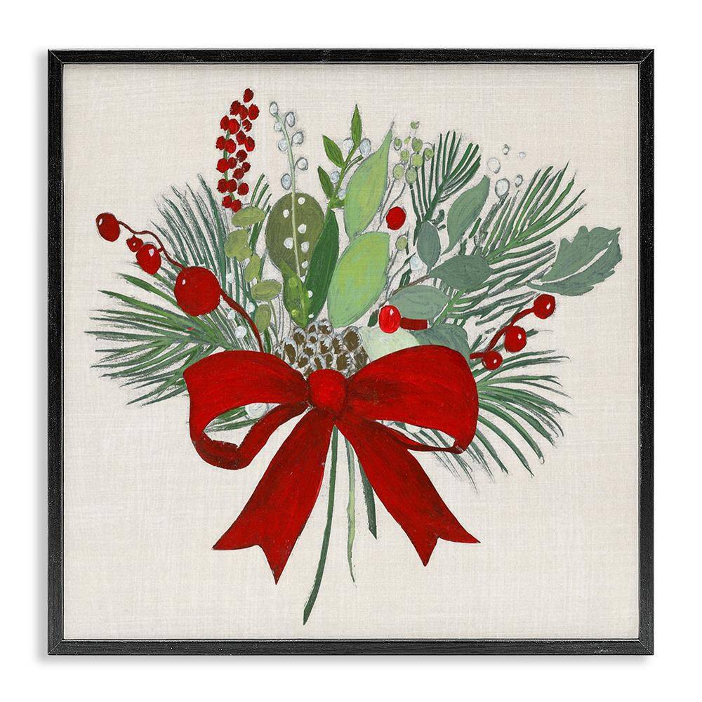 Merry Berry Bow by Tava Studios 1-Piece Black Framed Giclee Nature Art Print 17 in. x 17 in. price history on PriceWatchPro
