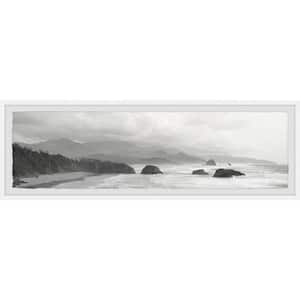 "Cloudy Beach" by Marmont Hill Framed Nature Art Print 10 in. x 30 in.