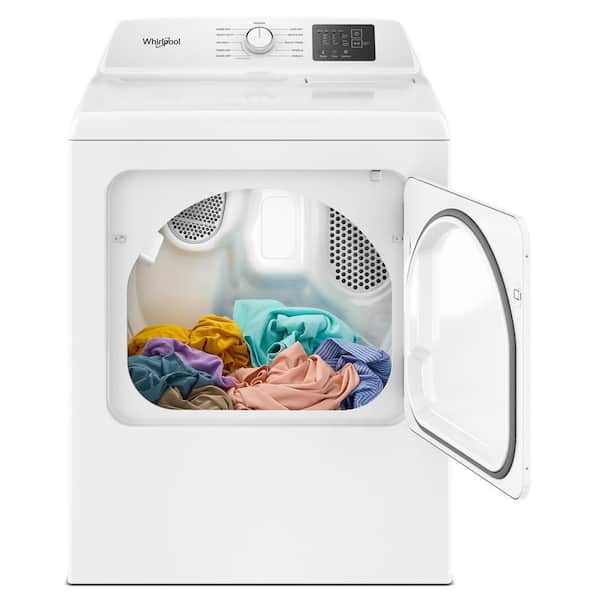 7.0 cu. ft. vented Front Load Electric Dryer in White with AutoSensing