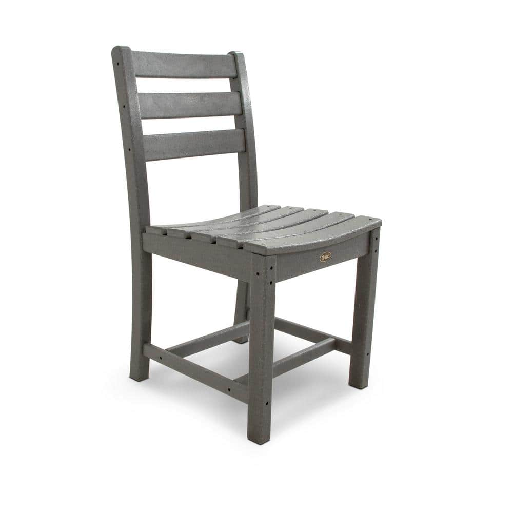 Stepping Stone Gray HDPE Armless Dining Side Chair