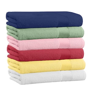 100% Cotton Quick Dry and Luxury Assorted Bath Towels (Pack of 4)