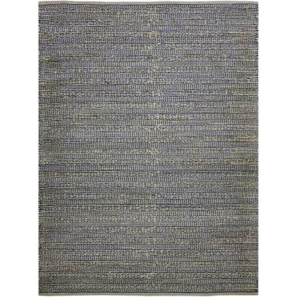 Amer Rugs Naturals 5 ft. X 8 ft. Navy Blue Solid Color Area Rug