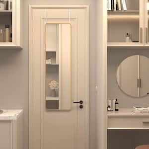 Gold 14 in. W x 47 in. H Rectangular Metal Framed Door Mirror