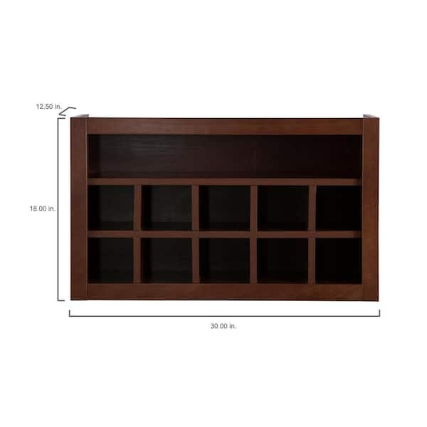 Hampton Bay Hampton Assembled 18x30x12 in. Wall Flex Kitchen Cabinet with Shelves and Dividers in Cognac Red