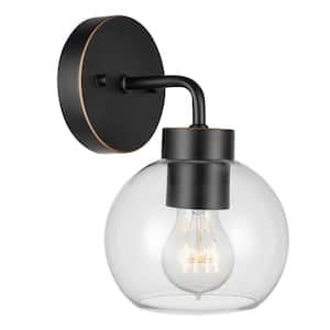 Bangor Oil-Rubbed Bronze Modern Farmhouse Indoor/Outdoor 1-Light Wall Sconce, Bulb Included